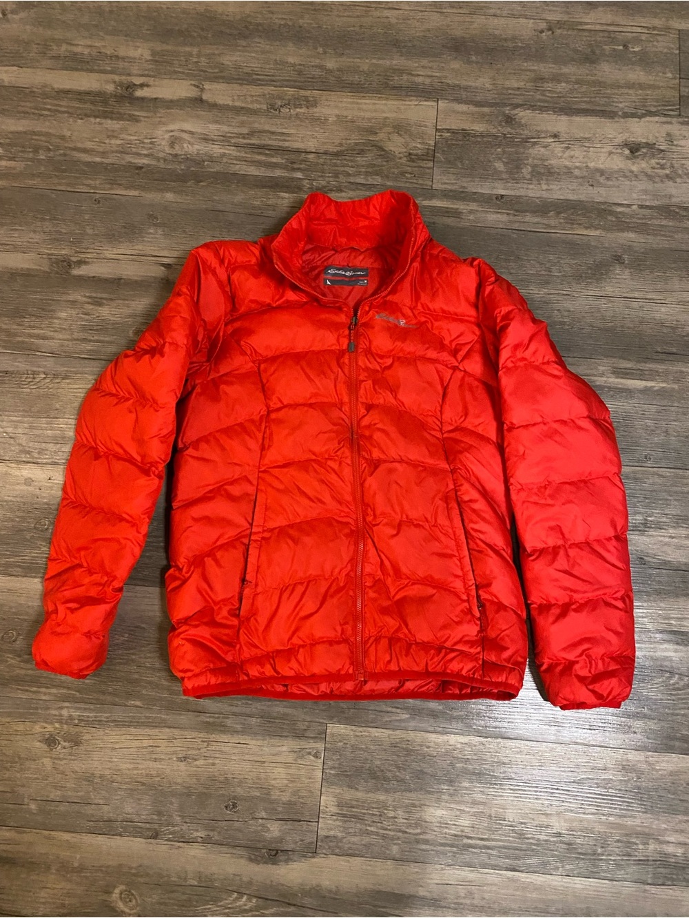 Eddie Bauer Bright Red Down Puffer Jacket